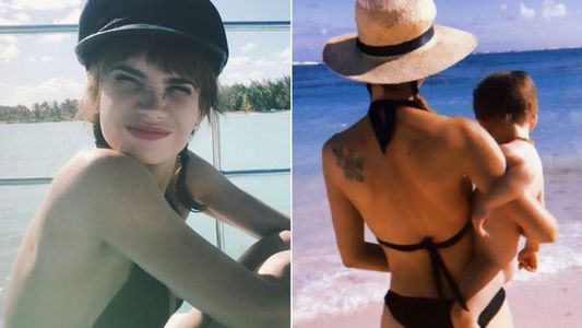 Celeste Cid y las vacaciones con sus hijos y Michel Noher