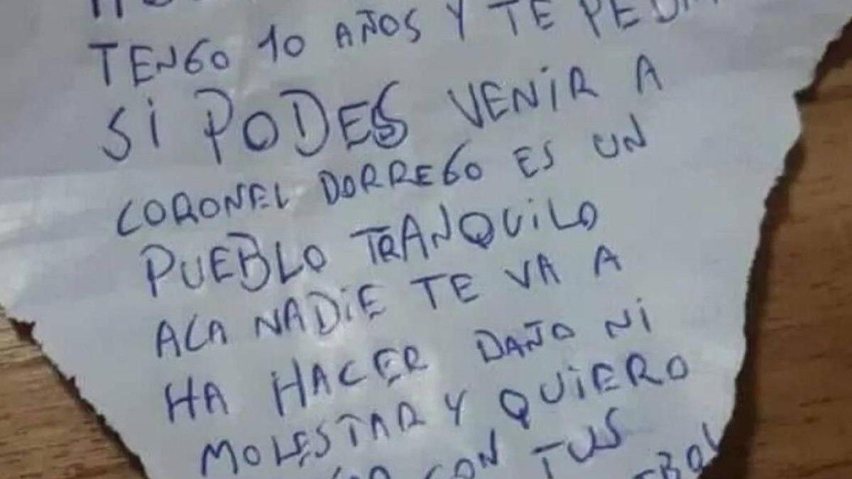 La conmovedora carta de un niño que invita a Messi a vivir a su pueblo. (Foto: Nuevo Diario) 