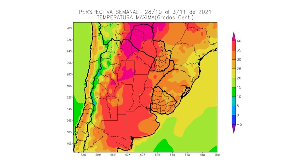 La ola de calor cubre por estos días una amplia superficie del país. El clima se siente en distintos puntos.