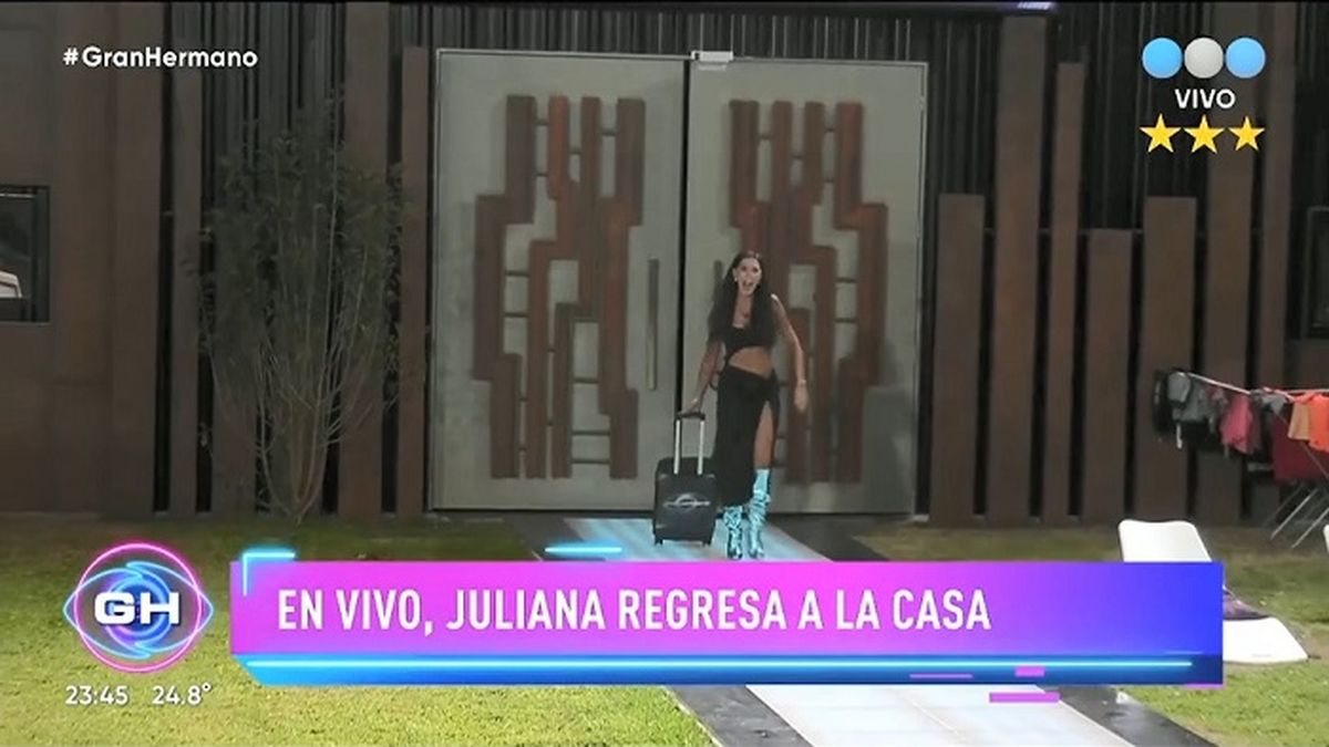 El reingreso de Juliana Díaz a Gran Hermano 2022. 