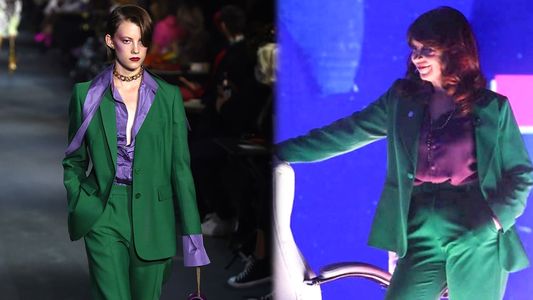 Morado y verde, el look de Cristina Fernández de Kirchner que lleva el nombre del villano más simpático