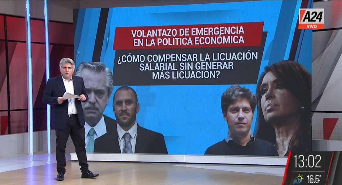 El gobierno quiere mejorar los salarios mientras la inflación ya se dispara al 46% anual (Foto: Captura de TV)