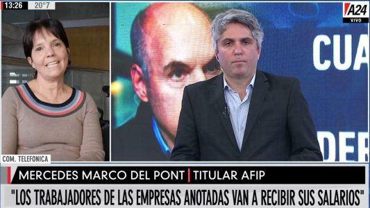 Marcó del Pont: Para el viernes, AFIP habrá pagado el 85% de los sueldos aprobados