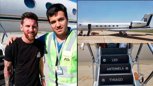Lionel Messi llegó a Rosario en su avión privado para pasar la Navidad con su familia