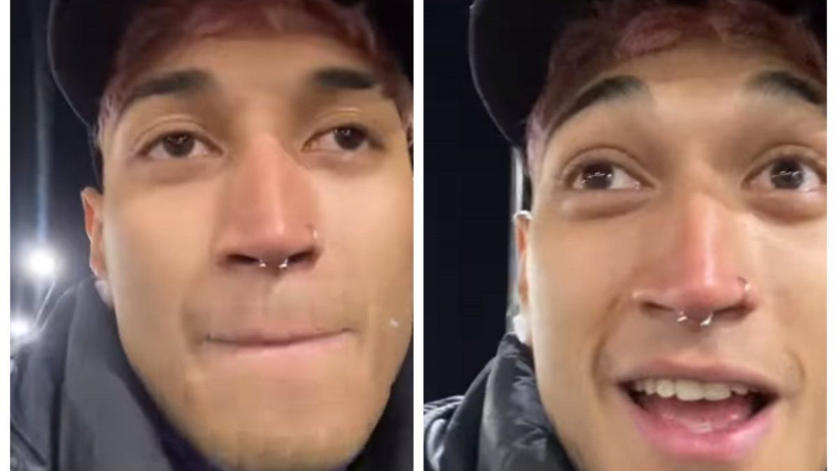El joven venezolano confundió una parrilla con un encuentro familiar en Boulogne (Foto: captura de video).