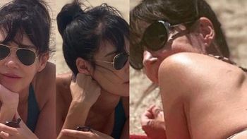 desde la playa, paola krum mostro su espectacular figura a los 51
