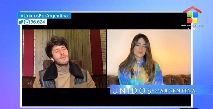 #UnidosPorArgentina: Tini Stoessel y Sebastían Yatra cantaron Oye desde sus casas