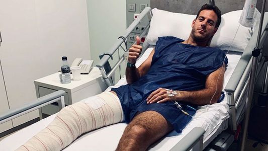 Operaron con éxito a Juan Martín del Potro de la fractura de rótula en su rodilla: Ya recuperándome