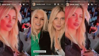 Susana Giménez y Wanda Nara, juntas en el estadio del PSG