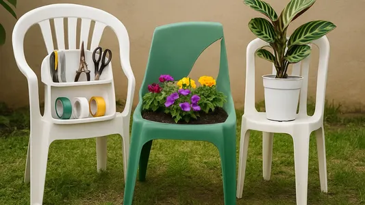 Cómo reutilizar sillas plásticas rotas: 4 ideas útiles para casa y jardín