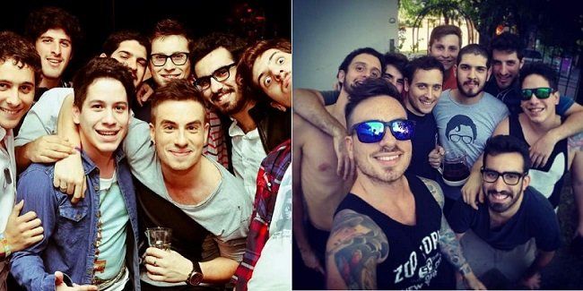 Fede Bal junto a varios de sus amigos, que se fueron del país en busca de nuevos horizontes. Él prefiere apostar por su tierra.