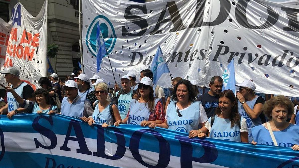 El Sadop nuclea a los trabajadores de la educación del ámbito privado (Foto: Télam).