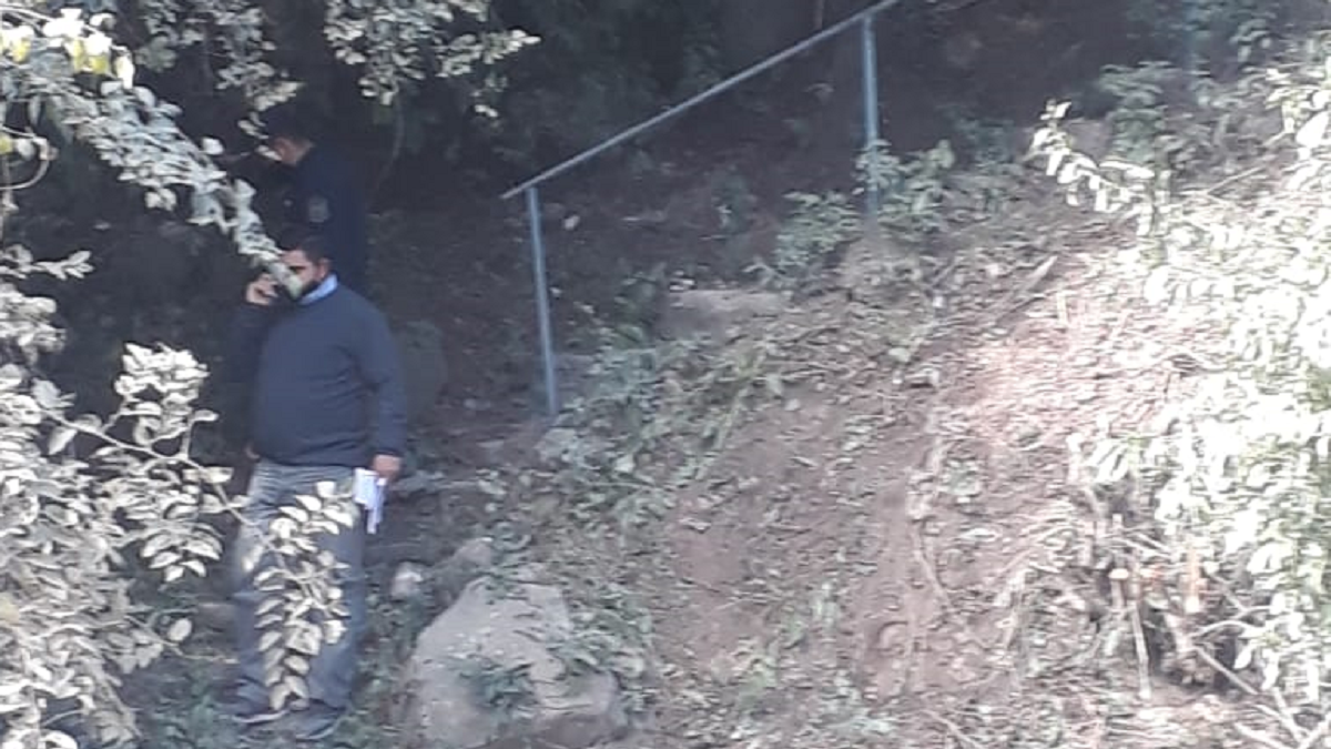 El lugar donde el camionero Rodrigo Gallo encontró los restos de Santiago Cancino, a la altura del kilómetro 12,5, de la ruta 9, pasando el puente del río Wierna, en la localidad de Vaqueros, Salta. 