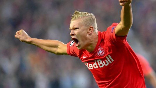 El temible Erling Haland: metió 9 goles en un partido del Mundial Sub 20 y hoy debutó en la Champions League con un triplete