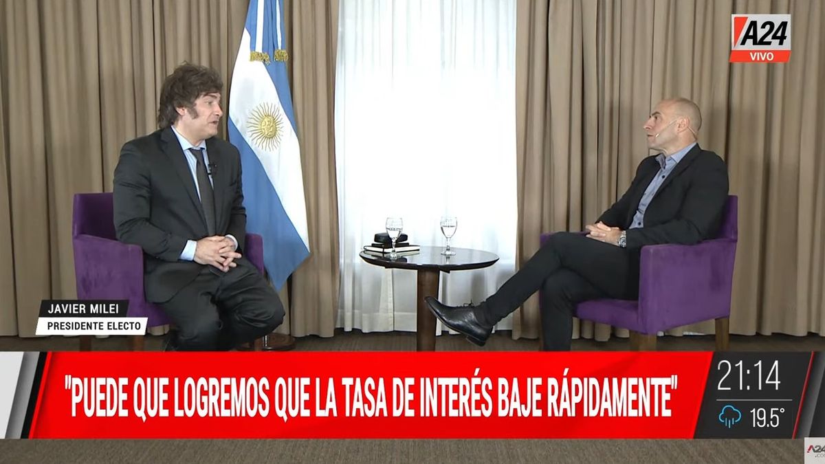 Javier Milei contó los detalles de su charla con el el papa Francisco: Es fuerte hablar con el argentino más importante de la historia. (Captura)