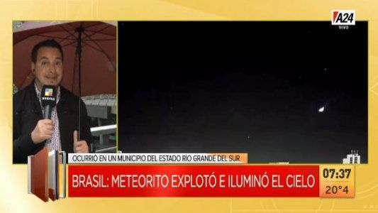 Así explotó e iluminó un meteorito los cielos del sur de Brasil