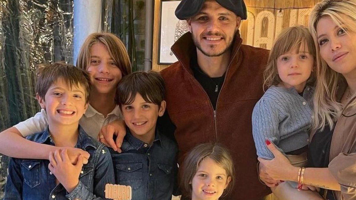 Las tiernas fotos Mauro Icardi junto a sus hijas y los hijos de Maxi López