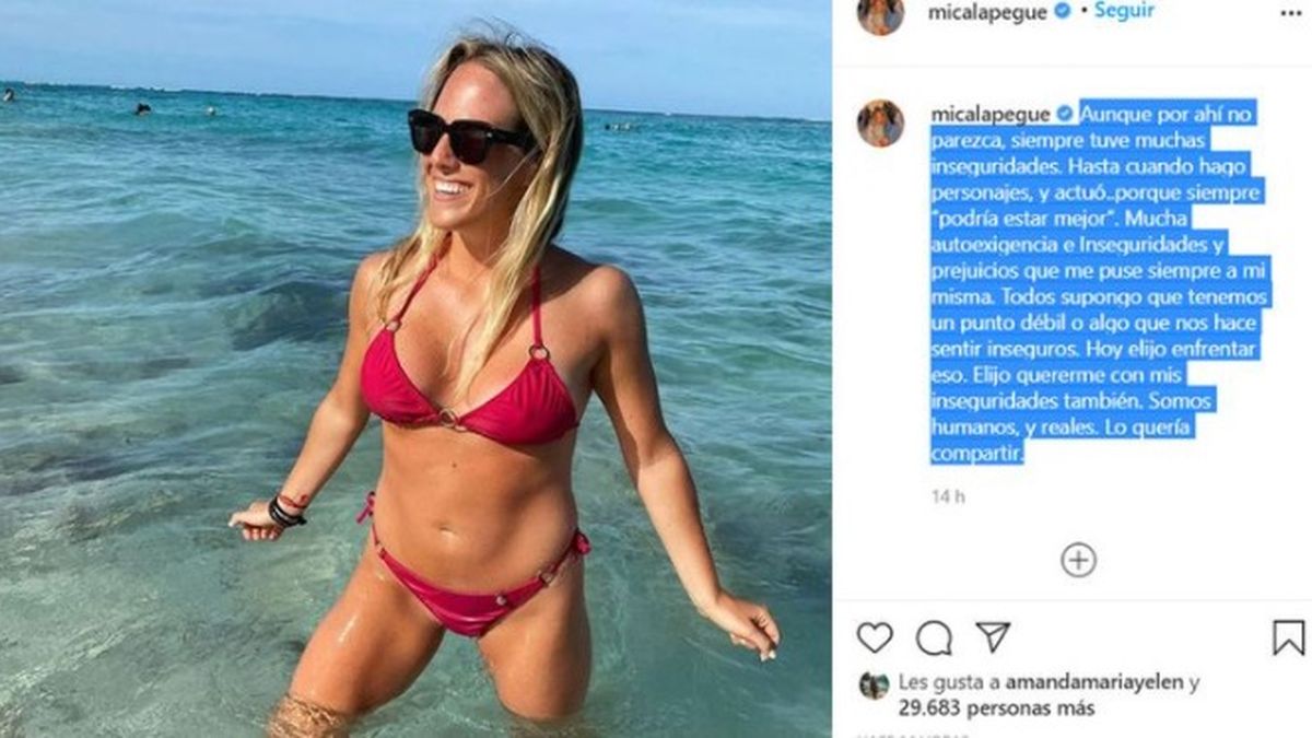 Micaela Lapeg&uuml;e en el Caribe, donde vacacion&oacute; el verano pasado.&nbsp;
