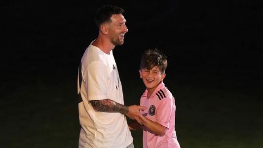El juego en el que Mateo Messi le ganó a su papá en los festejos del Inter Miami