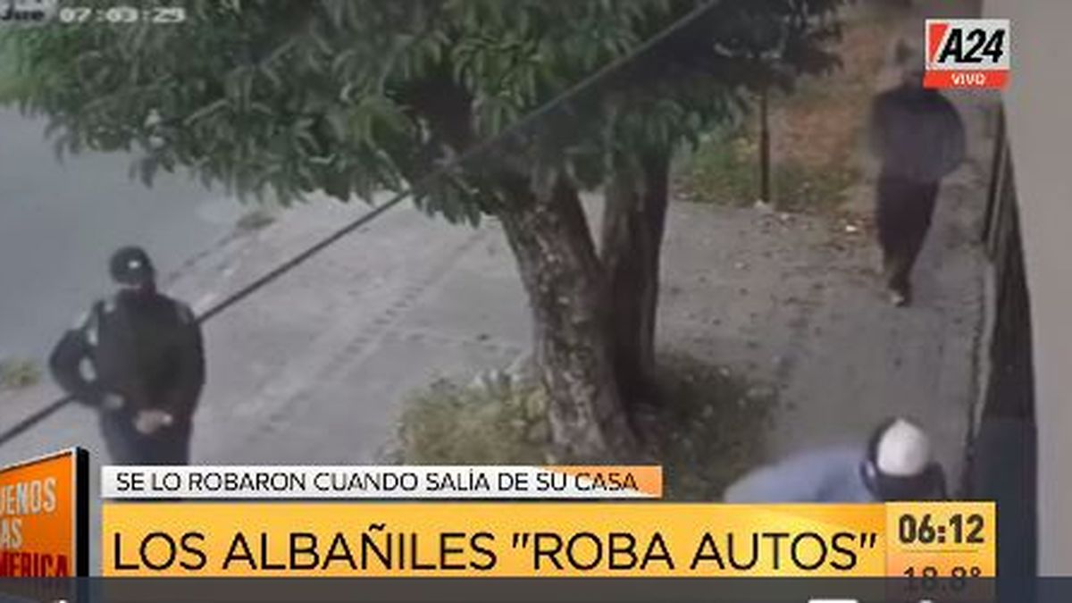 Berazategui: así roban autos los falsos albañiles. (Captura de Tv)