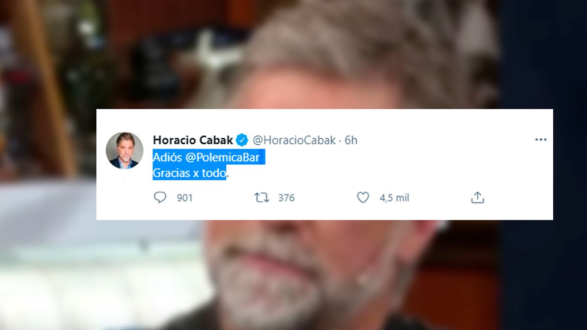 El tuit de Horacio Cabak para confirmar su renuncia a Polémica en el bar. ¿Mariana Calabró será su reemplazo?