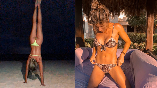 Laurita se divierte hasta tarde en las playas de México