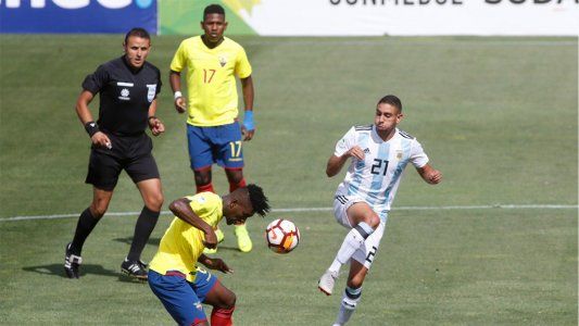 Argentina perdió 1-0 ante  Ecuador y se complicó en el Sudamericano Sub 20