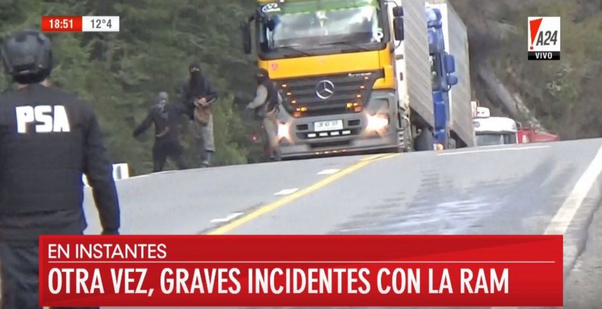 Incidentes en Bariloche entre las fuerzas federales y los mapuches