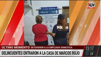 Robo a Marcos Rojo: así era demorada la empleada doméstica. (Captura de Tv) Robo a Marcos Rojo: así era demorada la empleada doméstica. (Captura de Tv)