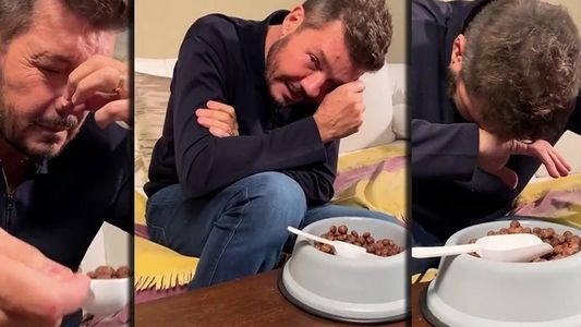 Video de Marcelo Tinelli: Pagó la apuesta a Iván Zamorano y comió comida de perro