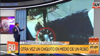 Quilmes: otra vez, un menor en medio de un robo. (Captura de Tv) Quilmes: otra vez, un menor en medio de un robo. (Captura de Tv)