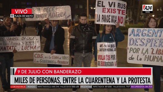 Banderazo y protestas en distintos puntos del país en reclamo por Libertad y Justicia