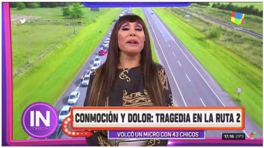 La angustia de Moria Casán por el fatal accidente de los niños en la Ruta 2