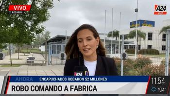 Rosario: millonario golpe comando a la fábrica de La Virginia. (Captura de Tv) Rosario: millonario golpe comando a la fábrica de La Virginia. (Captura de Tv)