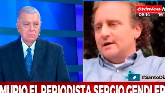 Santo se quebró al aire y Lapegüe dejó el programa por la noticia de la muerte de Sergio Gendler