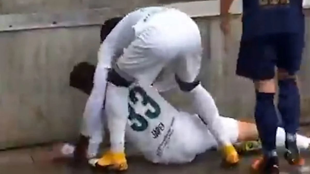 Denis Japel cayó desmayado al piso.&nbsp;