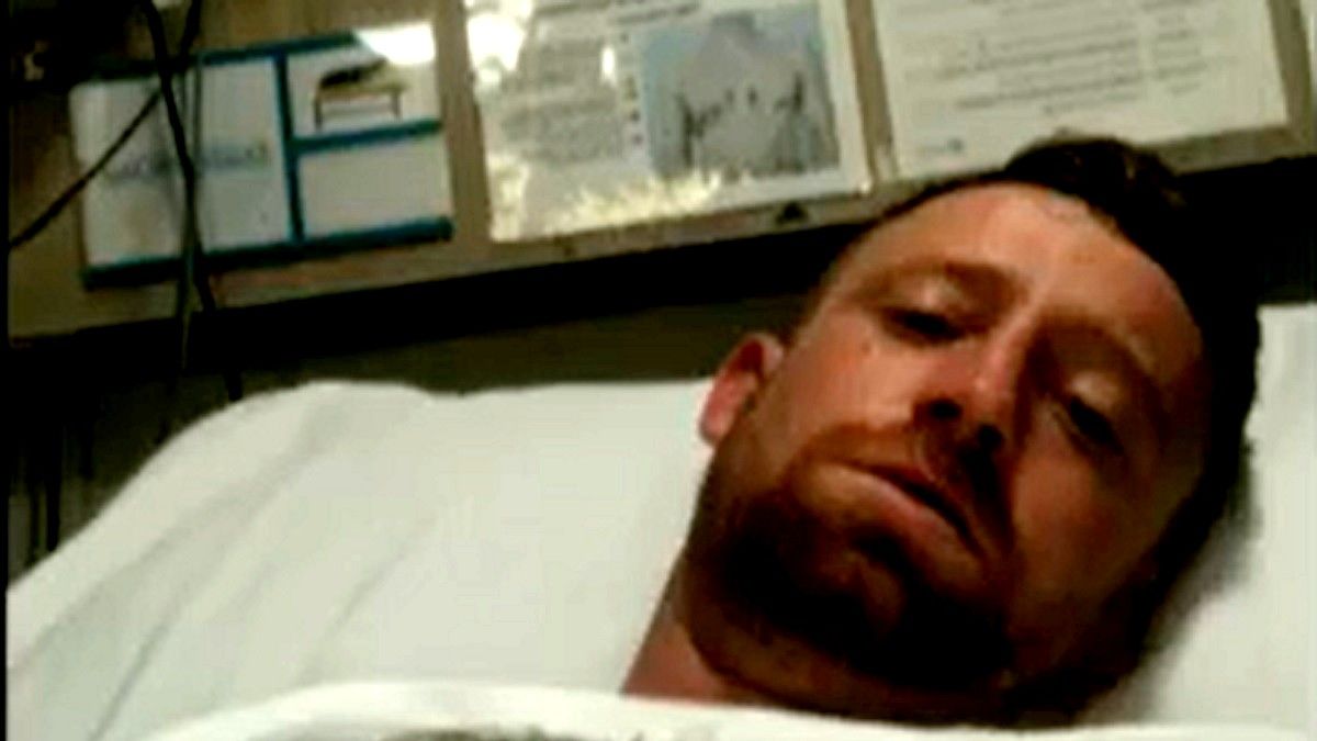 Franz, durante su internación (Foto: captura de video). Franz, durante su internación (Foto: captura de video).