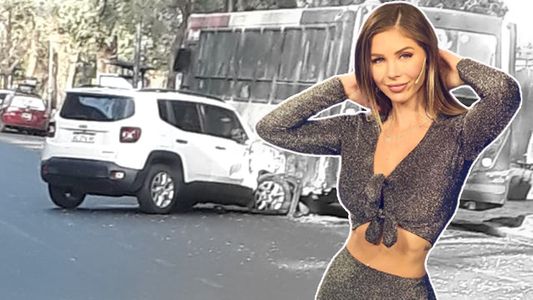 ¡Sobre llovido... mojado! Romina Malaspina chocó y su camioneta debe patentes e infracciones