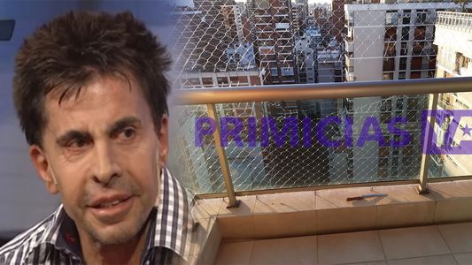 El balcón, la red cortada y la ventana de la que se tiró Gustavo Martínez