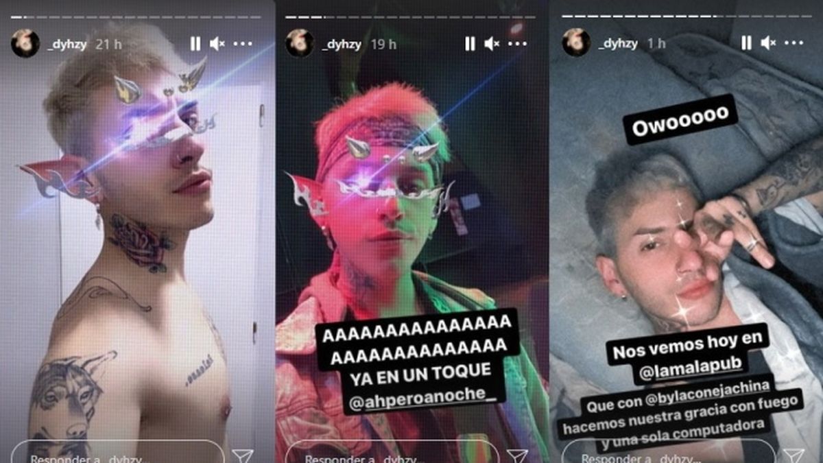 A través de sus historias, Dyhzy anunció la fiesta de anoche y la de este sábado.