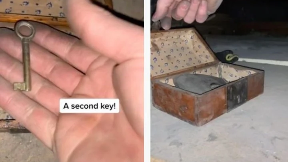Encontr&oacute; una caja misteriosa escondida en el interior de una pared y dec&iacute;a "no abrir"