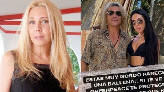 Mariana Nannis publicó una foto del Pájaro Caniggia, lo trató de gordo e hizo un polémico comentario sobre su novia, Sofía Bonelli