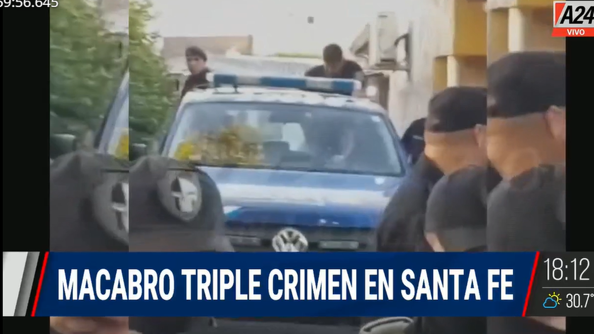 Un triple crimen conmueve a Santa Fe. (Foto: capturaA24)