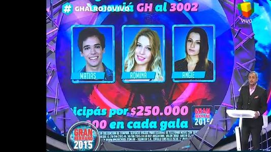 “Gran Hermano 2015”: Romina, Matías y Angie, los nuevos nominados