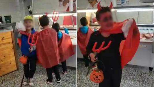 Halloween autóctono: pidieron caramelos pero un carnicero les regaló chorizos