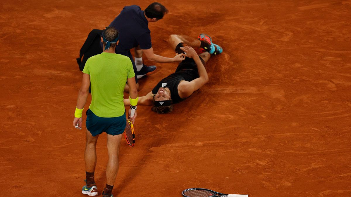 Nadal-Zverev: el escalofriante momento que se vivió en el Roland Garros
