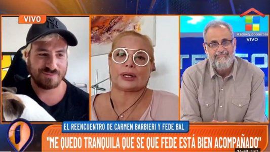 El reencuentro al aire de Carmen Barbieri y Fede Bal: Somos una familia que jugamos siempre con el humor negro