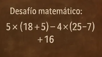 Desafío matemático: ¿en cuánto tiempo lo podés resolver?