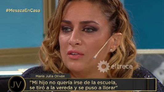María Julia Oliván, al borde de las lágrimas: Mi hijo se tiró al piso, se puso a llorar, no quería irse