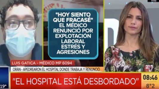 Apedrearon el hospital donde trabaja en Salta y decidió renunciar: Hoy fue una piedra, pasado será una bala